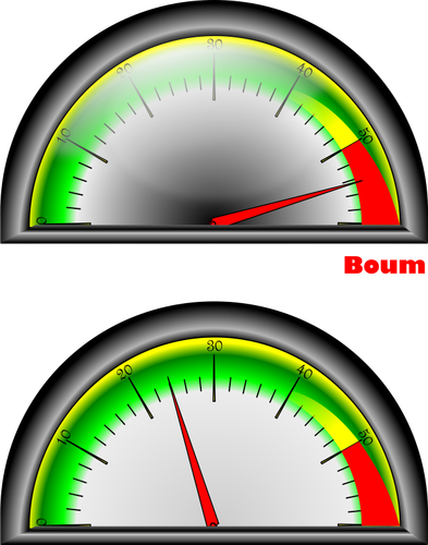 Two color tachographs drawing