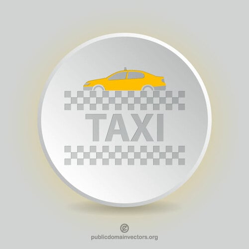 Taxi znak okrągły kształt