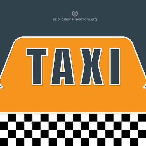 Tło z znak taxi