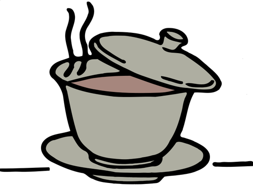 Contorno di tazza di tè