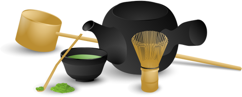 Image vectorielle de thé japonais portion