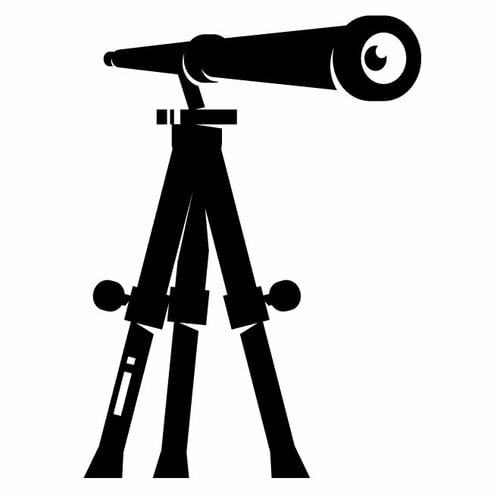 Telescope silhouette