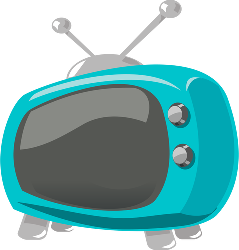 Television set vector image