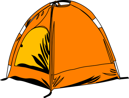 Gele komische tent