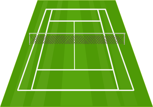 Gras tennis Hof vectorillustratie