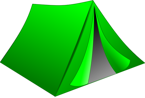 Zelený stan vektorové kreslení