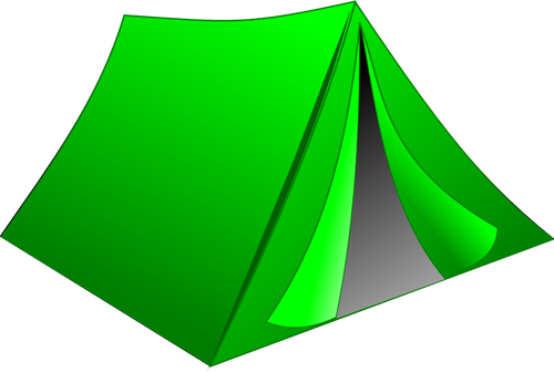 Green tent vector drawing