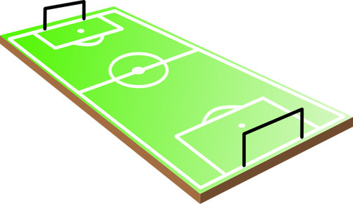 3 D のサッカー フィールドのベクトル画像
