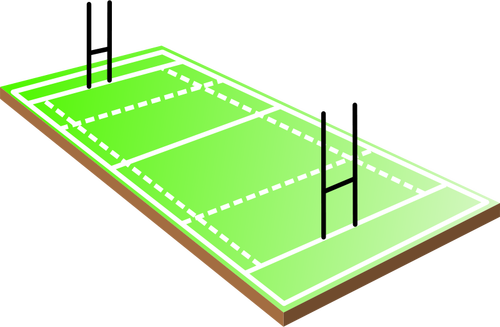 रग्बी क्षेत्र वेक्टर चित्रण