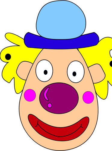 Vektor ClipArt av clown huvud