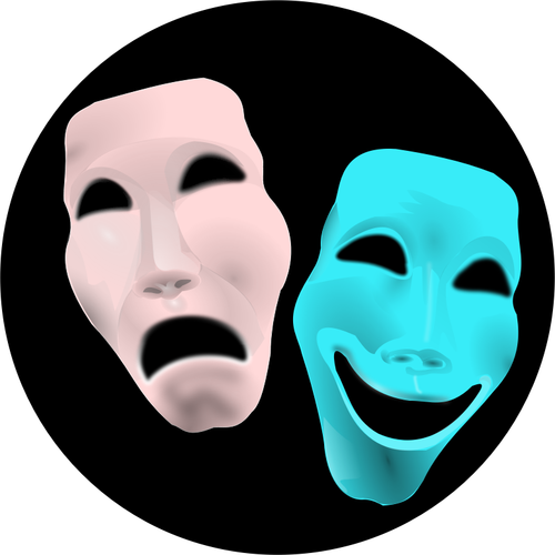 Teater masker vektor ClipArt