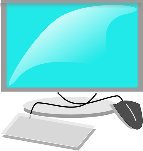 Mac como computador configuração vector imagem