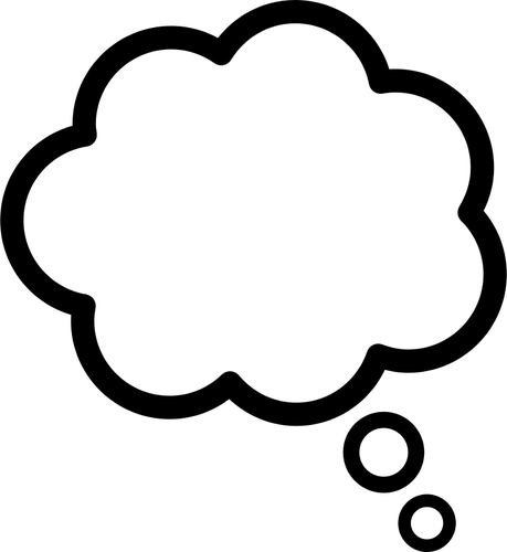 Pensée nuage vector clipart