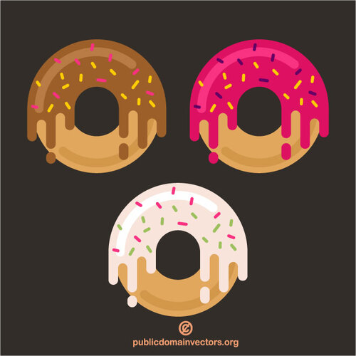 Clip art tiga donat