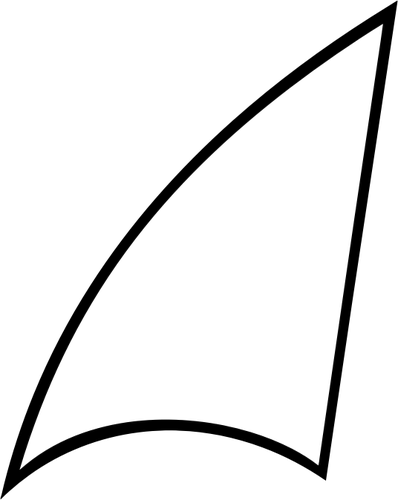 Vector de la imagen de aleta de tiburón lineart