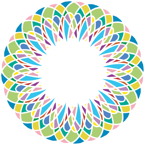 Vektorové ilustrace pastelové barevné prstence bez černý