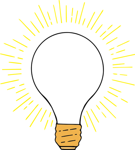Lyspære eller en ide-symbol