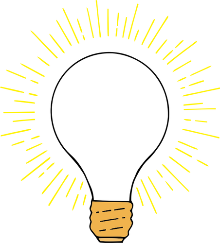 Light bulb of een idee-symbool