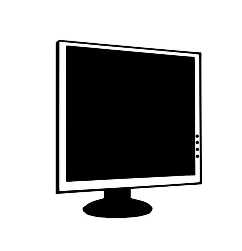 LCD monitor vector image