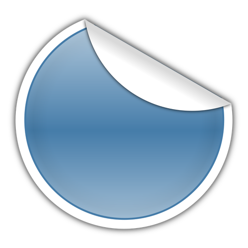 Illustration vectorielle autocollant bleu