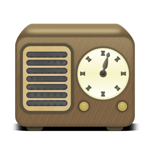 Houten radio ontvanger vector illustraties