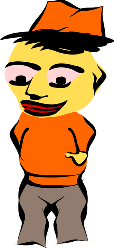 Grafika wektorowa żółty w obliczu męski lalka