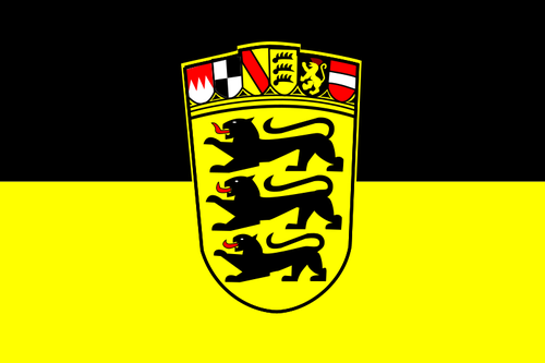 Bandeira da bandeira do estado de Baden-Württemberg vector clipart