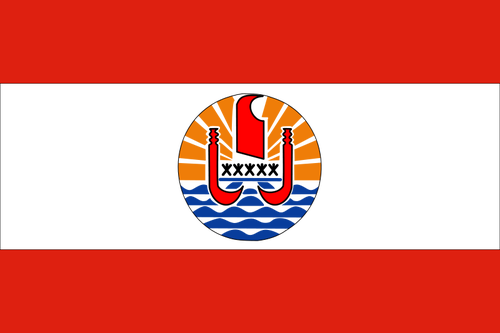 Vlag van Frans-Polynesië vector afbeelding