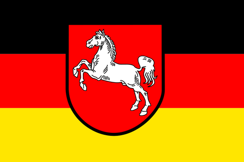 Flagge Niedersachsen-Region-Vektor-Grafiken