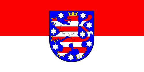 Drapeau de Thuringe vector clipart