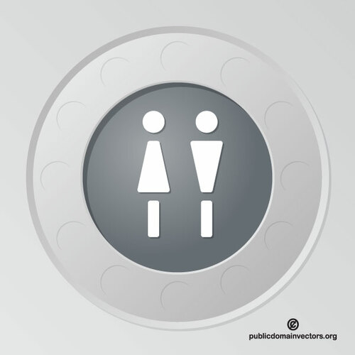 WC Schild Vektor-Cliparts