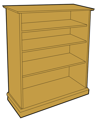 Bibliothèque en bois vecteur une image clipart