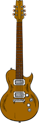 Wooden guitar vector image