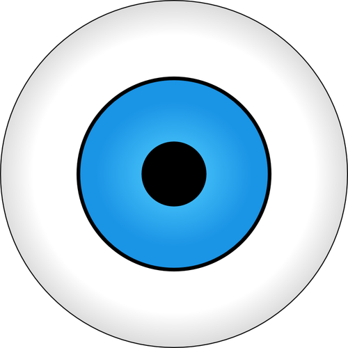 Vector de dibujo del iris del ojo azul
