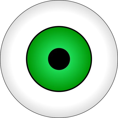 Ilustración vectorial del iris del ojo verde
