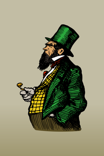 Clip art de hombre gordo en traje verde