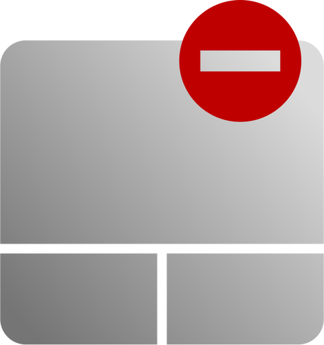 Grijswaarden touchpad uitschakelen pictogram vector illustraties