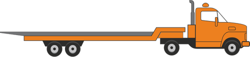 लंबे टो ट्रक के ड्राइंग वेक्टर