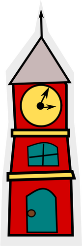 Vector illustraties van toren met een klok