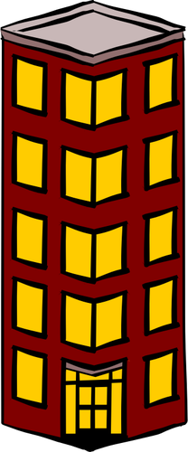 Wolnostojący wektor clipart Slim tower block