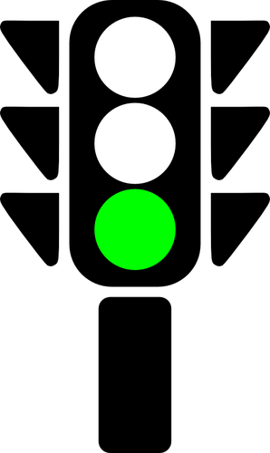 Зеленый светофор векторные картинки
