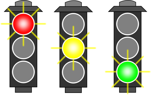 Semáforos selección vector de la imagen