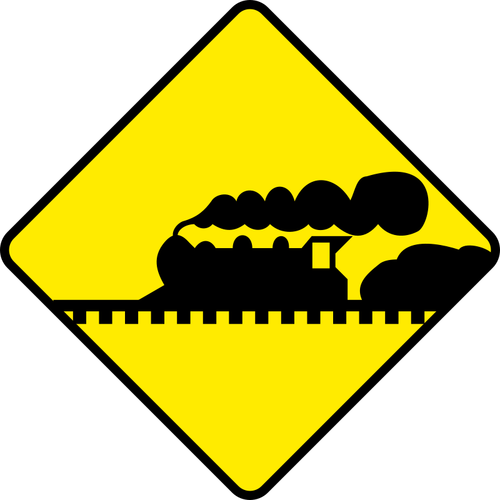 Vägskylt tåg