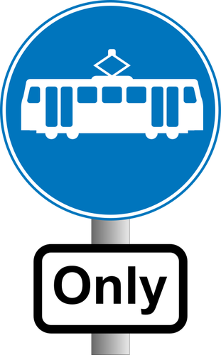 Panneau de signalisation des tramways