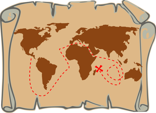 Lama peta rute bajak laut