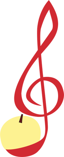 Illustration vectorielle de treble clef faite d