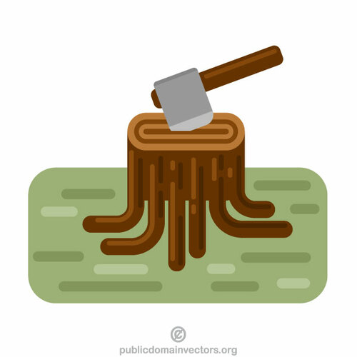 Tree stump vector image