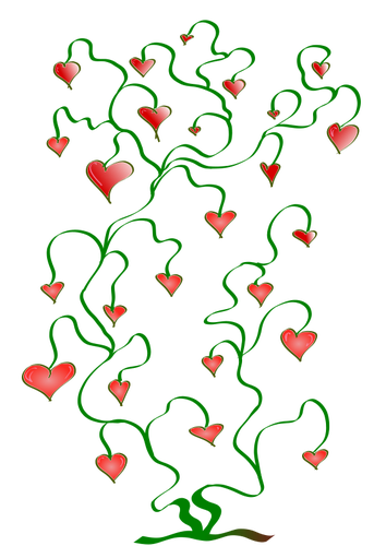 Árvore de corações vector clipart