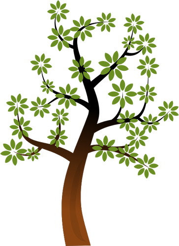 Eenvoudige voorjaar boom tak vector illustraties