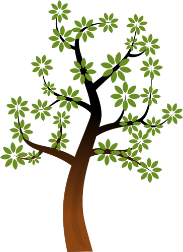 Printemps simple arbre branche vector clip art